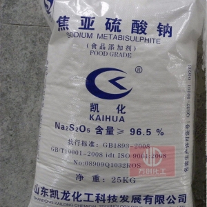 焦亞硫酸鈉，Na2S2O5，食用焦亞硫酸